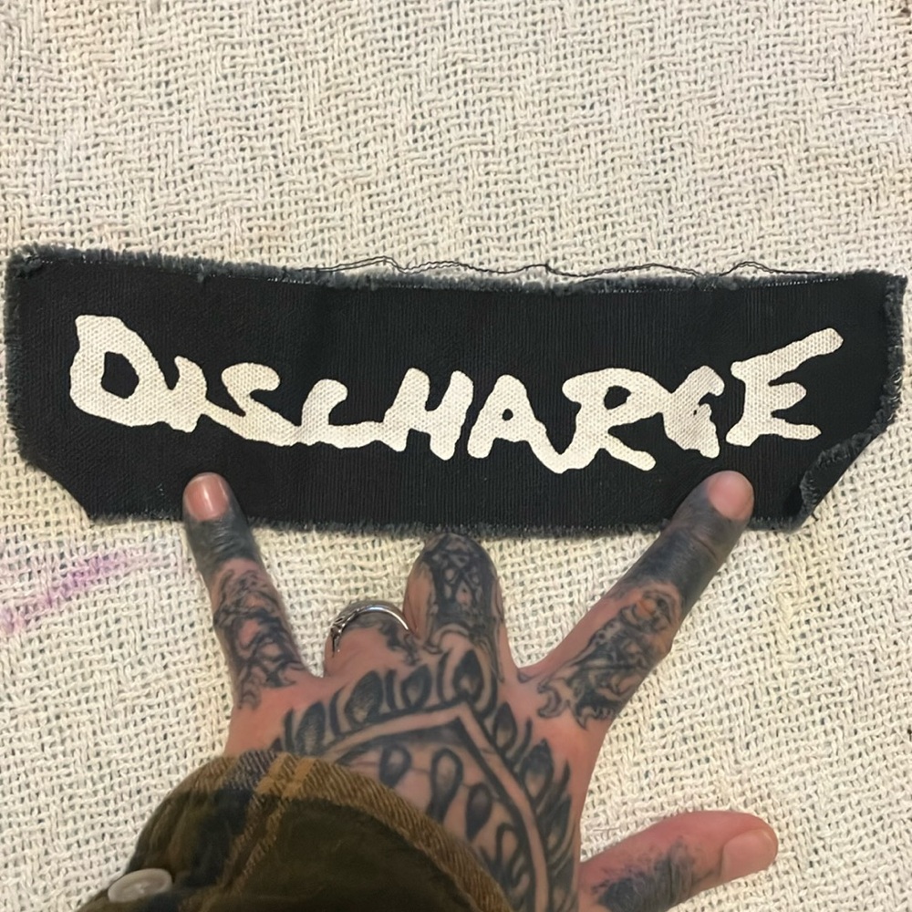 Black cloth Discharge patch